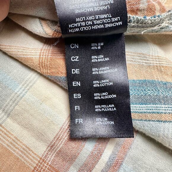 Kuhl | Men | Skorpio Plaid Linen Blend Outdoor Casual Button Up Shirt | XXL - Picture 7 of 10